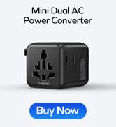 MOMAX Universal Travel Adapter Mini Version, International Power Adapter for Most Europe, USA, Ja...
