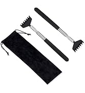 2 Pack Portable Extendable Back Scratcher, Metal Stainless Steel Telescoping Back Scratcher Tool ...
