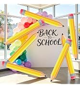 AnyDesign Large Pencil Cutouts Back to School Cut-Outs Decoration Pencil Paper Cutting with 200 P...