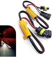 Bawkars 2 PCS 9005/9006 Car LED Light Bulb Decoder, Anti Flicker Dashboard Led Load Warning Resis...