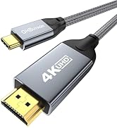 OHBUYAGN USB C to HDMI Cable 4K@60Hz High-Speed Type C to HDMI 2.0 Braided Cord,Thunderbolt 4/3 C...