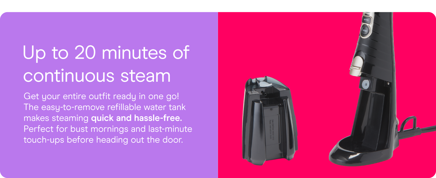 Conair garment steamer clothes turbo extreme steam fabric cloth handheld attachments wrinkle remove