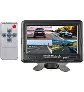 EWAY 7 Inch TFT LCD Monitor Quad Split View HD Full Color 7