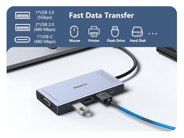 usb c hub usb-c to hdmi vga displayport adapter usb c dock 3 monitors 4 displayport