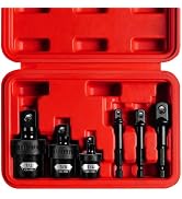 BLACKROBOT 6PCS Impact Swivel Socket Set with Drill Adapter, 1/2