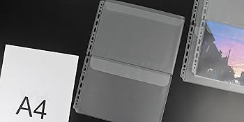 A4 Frosted Binder Pocket with Flap Binder Pouches Insert Pages with Lid Filing Bags
