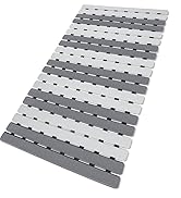 BEMISO Shower Mat Non Slip Bathtub Mat with Suction Cups and Drain Holes 27.5 x15.7 Inch Bath Mat...