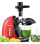 Slow Masticating Juicer,Brecious Cold Press Juicers with 2 Speed Modes &amp; Quiet Motor,Juicers Mach...