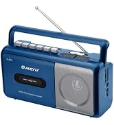 G Keni Portable Cassette Tape Player Recorder, AM/FM Radio Cassette Player Boombox with Built in ...