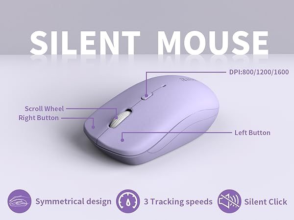wireless keyboard and mouse combo purple 7