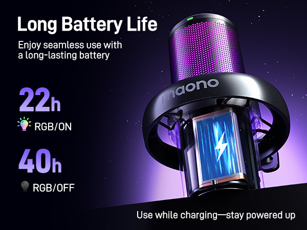 wireless usb microphone with long battery life