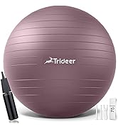 Trideer Yoga Ball - Exercise Ball for Workout pilates Stability - Anti-Burst and Slip Resistant f...