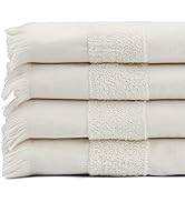 Black &amp; White Brands Set of 4 Turkish Beach/Pool Towels. 100% Organic Turkish Cotton, Stylish and...