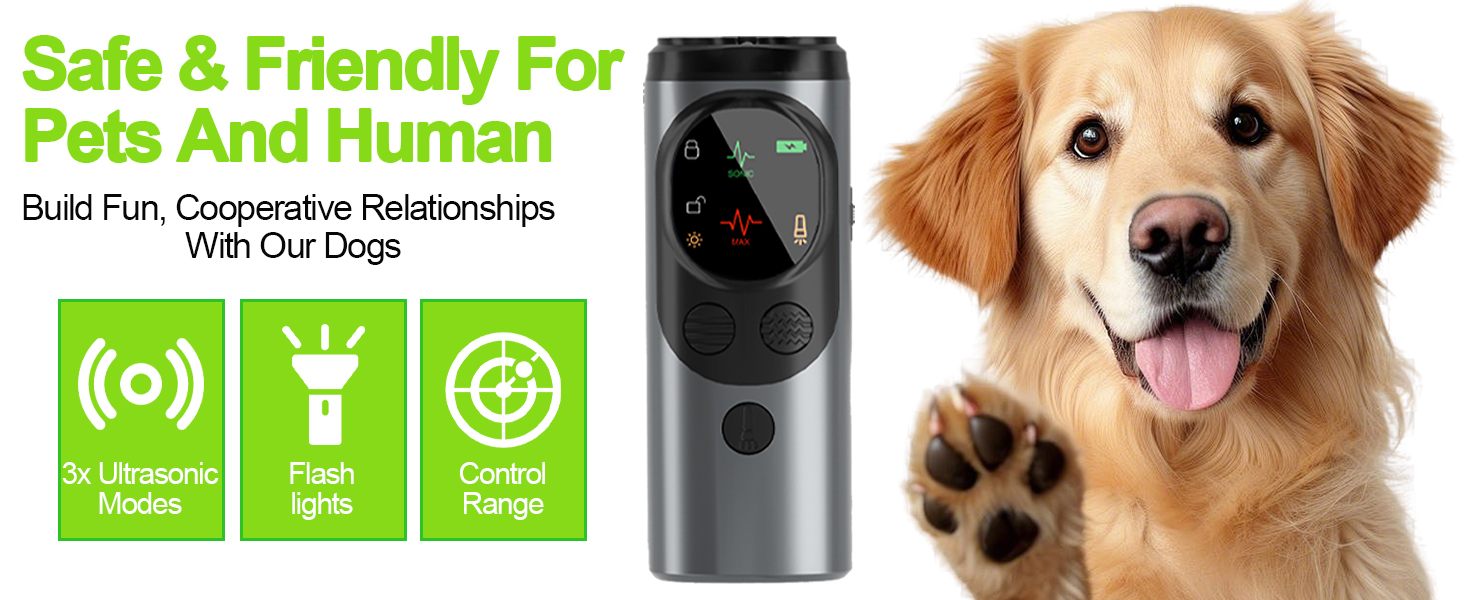 Dog Sonic Bark Deterrents Devices Ultrasonic Anti Barking Device for Dogs Bark Deterrent