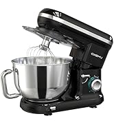 CKEMU Stand Mixer | Powerful 660W Motor | Large 6.5 Qt. Bowl | 6-Speed Control | Dishwasher-Safe ...