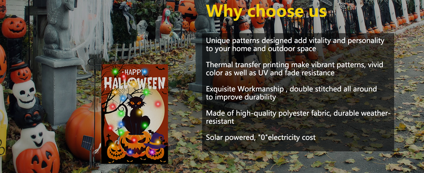 Halloween garden flag