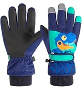 Azarxis Kids Children Ski Gloves Winter Snow Gloves Waterproof Winter Warm Glove for Snowboarding...
