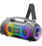 VUOPAX Portable Bluetooth Speaker Wireless, 180W Max Loud Waterproof Speakers, Bass Boost Boom Bo...