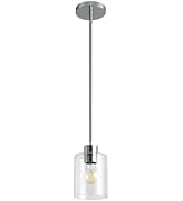 KLSS Chrome Pendant Lights Kitchen Island - Clear Glass Pendant Light Fixture Multiple Stems Rods...