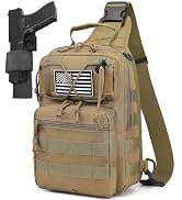 HPDF Tactical Sling Backpack Military Crossbody Bag Pack for Mens One Shoulder Holster Sling Bag 10L