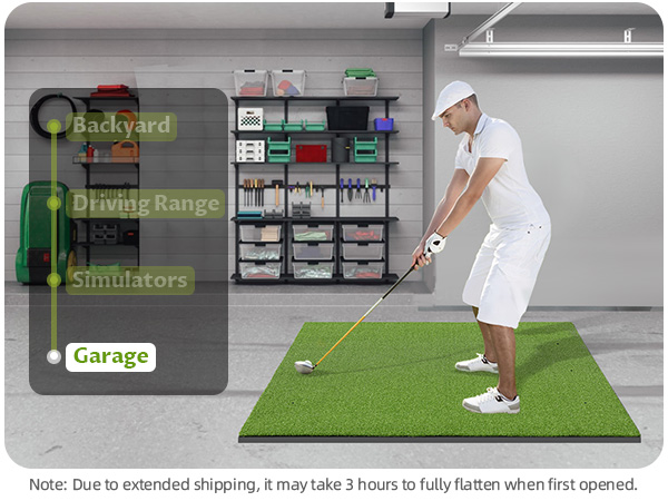 diy your own golf driving range for golfing at home golf mats practice indoor garage basement