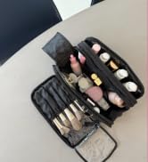 MYTAGALONGS Travel Makeup Bag and Jewelry Organizer- Black