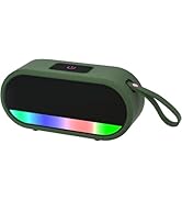 Portable Bluetooth Speaker with LED Lights, Stereo Sound Punchy Bass, Portable Wireless Up to 10H...