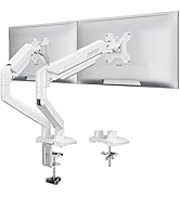Dual Monitor Stand fits up to 32 inch, 4.4-19.8 lbs Computer Screens, Dual Monitor Desk Mount Hei...