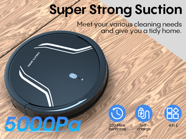 5000Pa Strong Suction