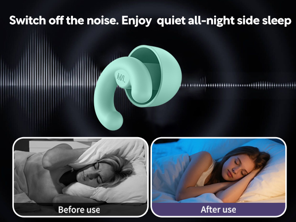 Switch off the noise. Enjoyquiet all-night side sleep