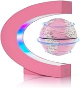 Flagest Magnetic Levitation Floating Globes with LED Lights, C Frame Floating Globe Lamp, Cool te...
