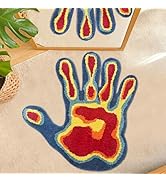 Shovagy Hand Shaped Rug Fun Bathroom Rugs Cool Abstract Cute Bath Mat Tufted Extra Soft Quick Dry...