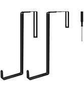 Dlilise 2 Pcs Adjustable Cubicle Hooks,Universal Partition Black Metal Cubicle Coat Hanger, Offic...