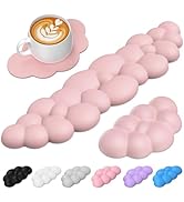 TECKNET Cloud Keyboard Wrist Rest Set, Cloud Wrist Rest with Non-Slip Base, PU Leather Wrist Pad ...