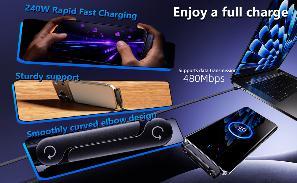 Invisible Holder Charger Cable with Stand