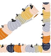 AnyDesign 32.8 Ft Fall Bulletin Board Border Trim Border Autumn Boho Pumpkin Self Adhesive Bullet...