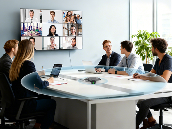 conference speaker and microphone