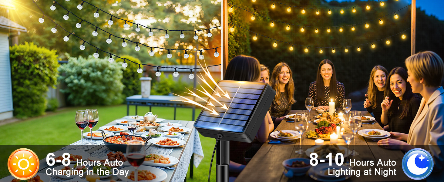 solar string lights outdoor waterproof