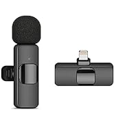 HUACAM Lavalier Wireless Microphone for iPhone,Mini Microphone for Recording, Live Streaming, You...