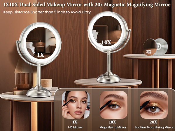 lighted makeup mirror