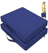 FASTMOMENT 2 Pcs Stadium Seat Cushions Water-Repellent Bleacher Seat Cushions Indoor &amp; Outdoor Se...