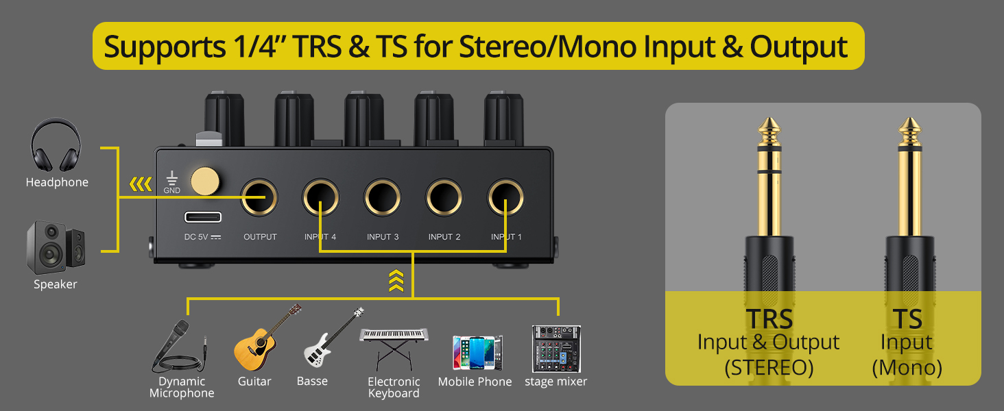4 Channel Line Mixer