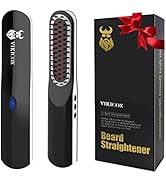Beard Straightener, Beard Straightening Comb with Cordless/Mini Sized/Auto Shut Off for Traveling...