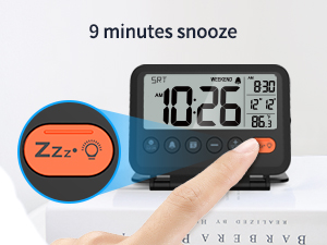 9 Minutes Snooze Function