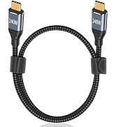 Poyiccot 240W USB C to USB C Cable 1.5ft, Type C to Type C Fast Charging, with PD 3.1 E-Mark Chip...