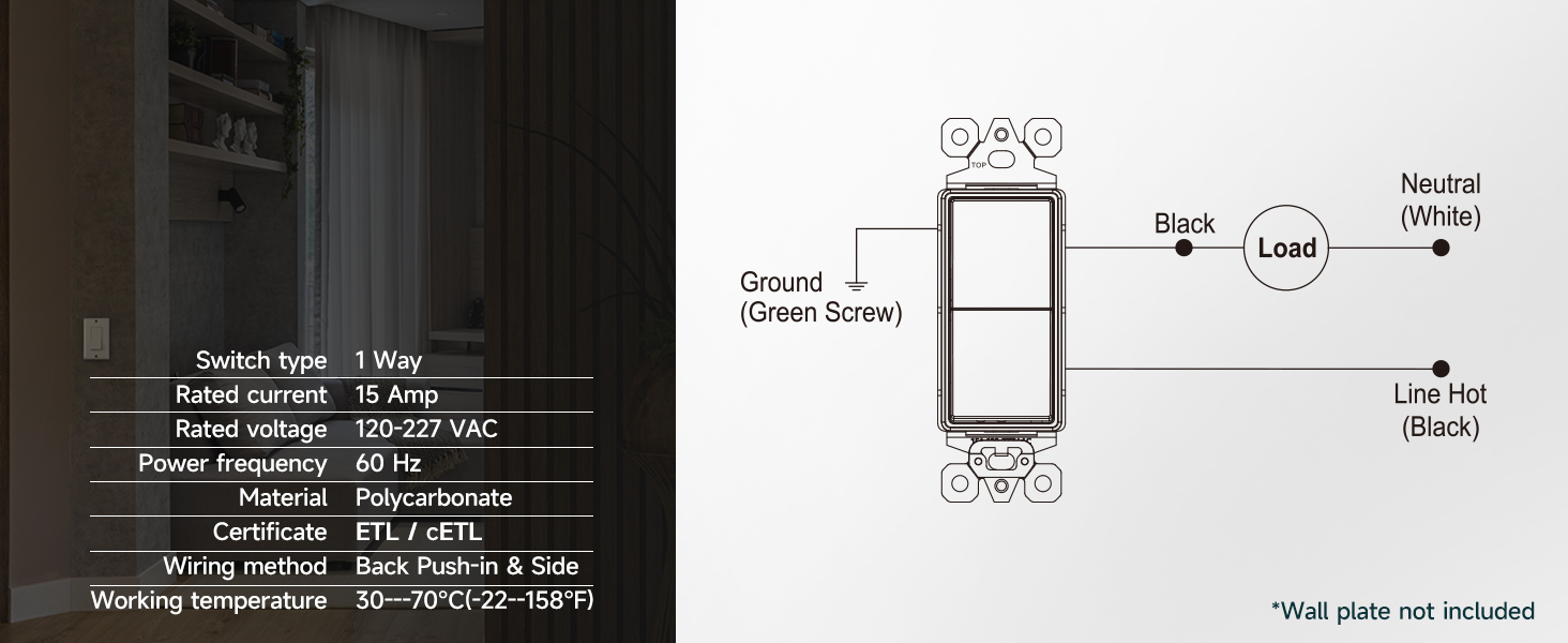 single pole light switch