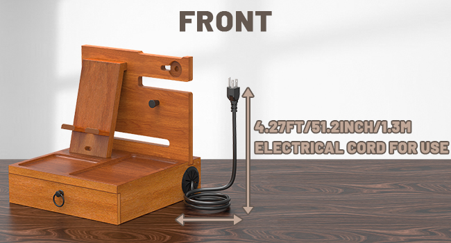 wooden nightstand organizer