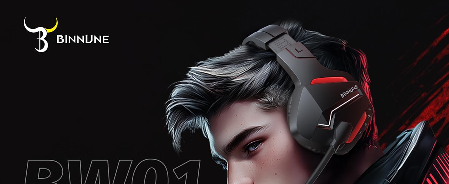 BINNUNE Wireless-Gaming-Headset