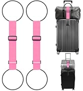 4 Pack Add A Bag Luggage Straps - Elastic Travel Bungees for Attaching Purses &amp; Bags to Suitcase ...