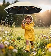 Yoobure Automatic Travel Umbrellas for Rain - Portable &amp; Compact Umbrella for Backpack, Car, UV U...